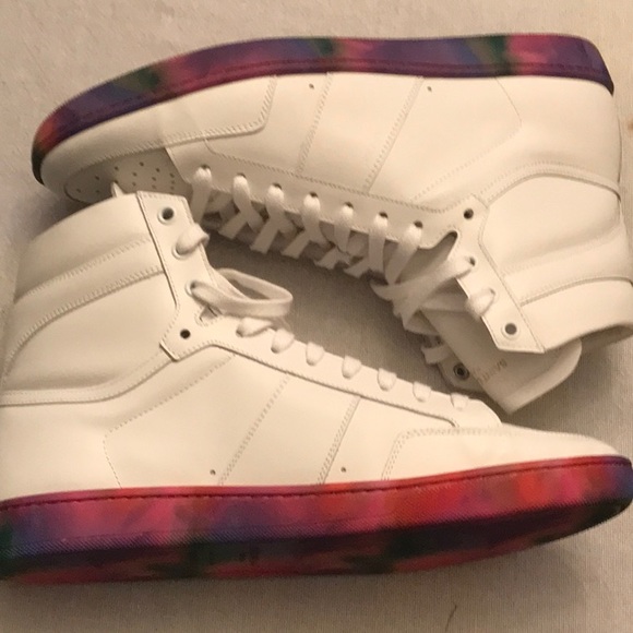 ❌SOLD❌Saint Laurent SL-10h high top sneakers size 10.5 - Picture 6 of 15